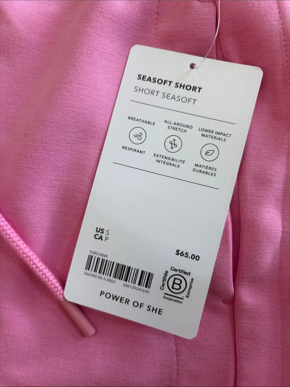 Athleta • Seasoft Shorts Raphanus Pinm Size S NWT - Picture 3 of 4